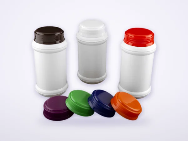 Nutritional powder containers – available in multiple cap colours