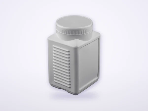 SPI 207 430 gm square ribbed jar – HDPE container by Sangam Plastic Industries