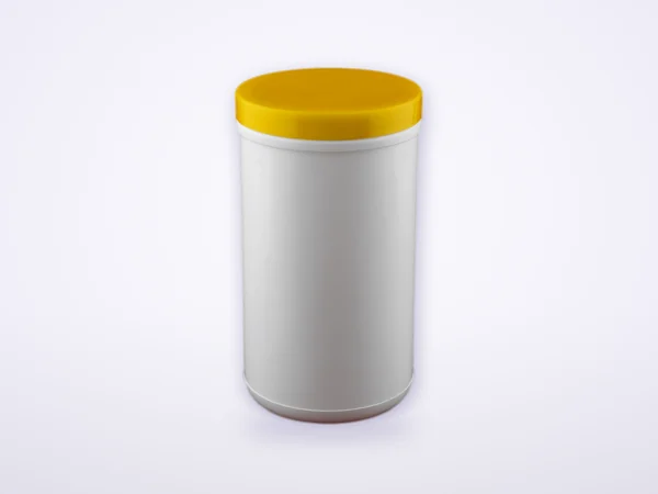 SPI 407 HDPE cylindrical jar (white & yellow) – HDPE container by Sangam Plastic Industries
