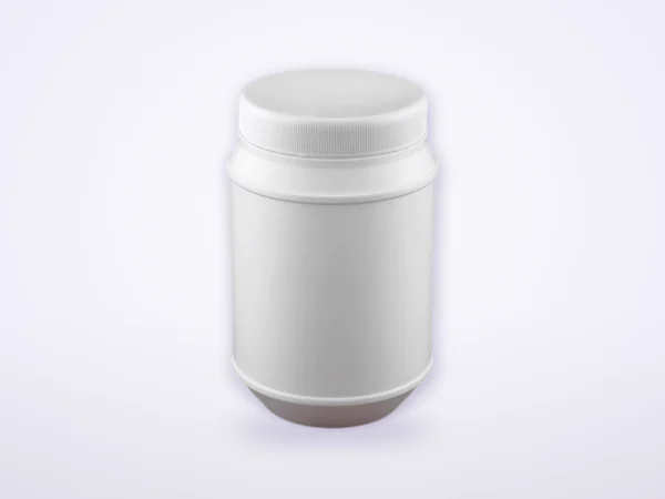 SPI 508 Double ring protein container (standard white) – HDPE container by Sangam Plastic Industries