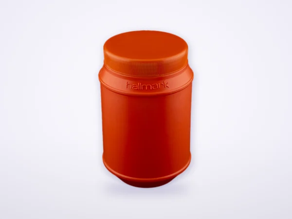 SPI 508 Double ring protein container (orange) – HDPE container by Sangam Plastic Industries
