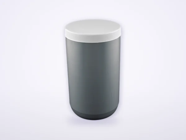 SPI 511 Cylindrical protein powder jar (grey & white) – HDPE container by Sangam Plastic Industries