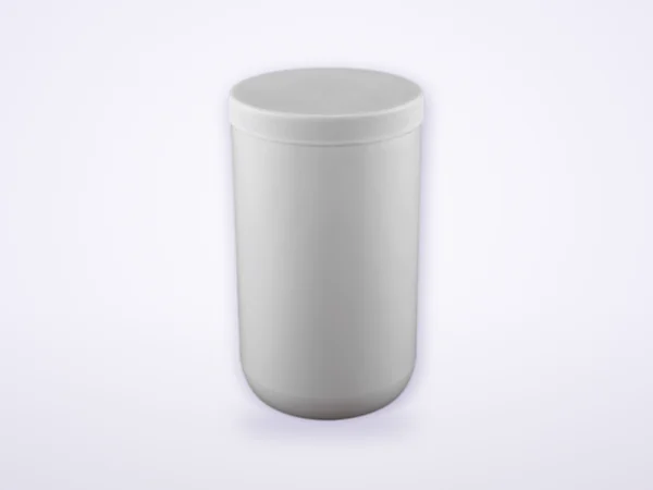 SPI 513 Cylindrical protein powder jar (standard white) – HDPE container by Sangam Plastic Industries